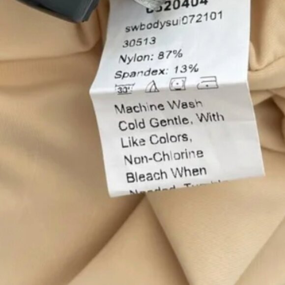 Beige High Neck Bodysuit - size M / US 6 - Picture 4 of 4